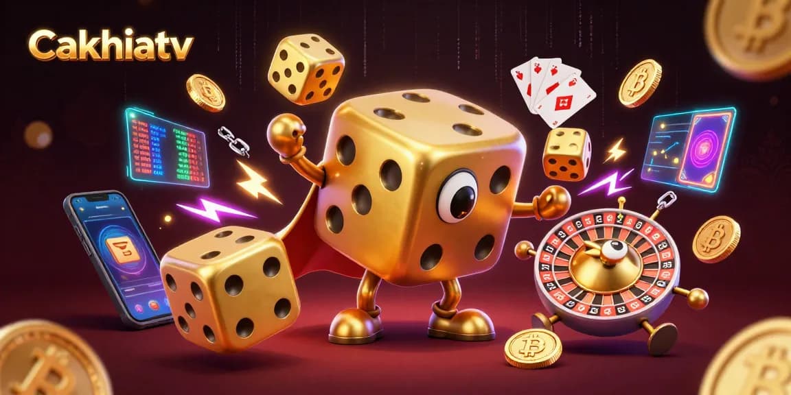 Experience high-stakes gaming with Cakhiatv's vibrant 3D characters and dynamic casino elements.