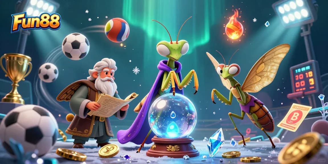Engage in thrilling Fun88 sports betting with dynamic characters and vibrant sports elements.