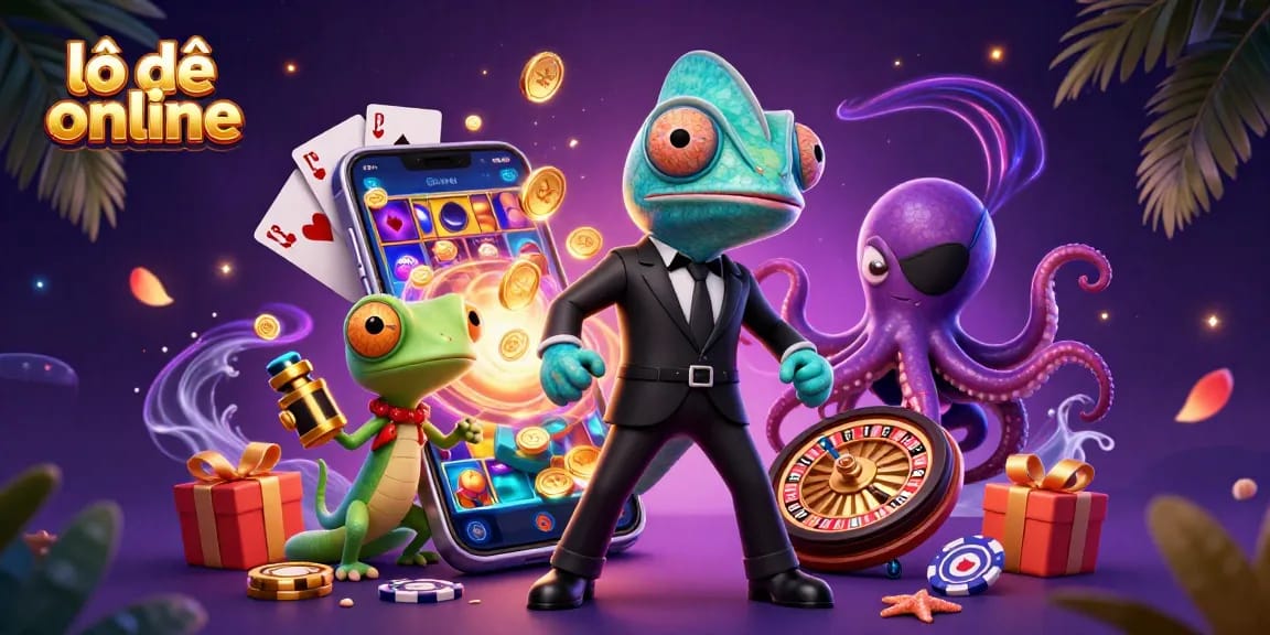 Experience thrilling lô đề online action with colorful slot game symbols and dynamic casino elements.