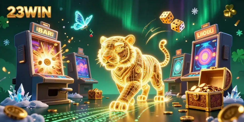 Experience 23WIN's captivating casino adventure with dynamic 3D elements and rich visuals.