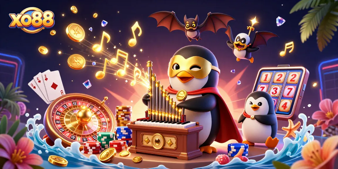 Experience thrilling wins with xo88 featuring animated casino characters and vibrant game elements.