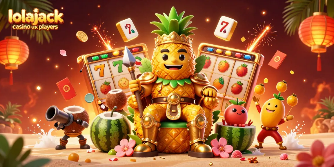 Win big at lolajack casino uk players with vibrant 3D illustration showcasing a lively casino scene.
