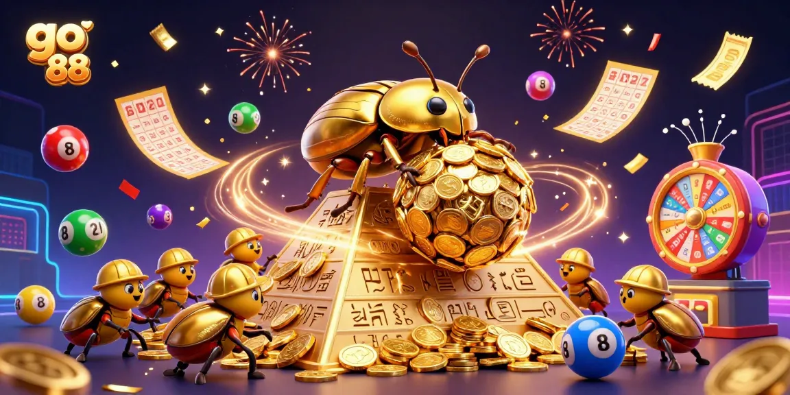 Experience the excitement of go 88 with vibrant gaming elements and characters in a lively casino atmosphere.