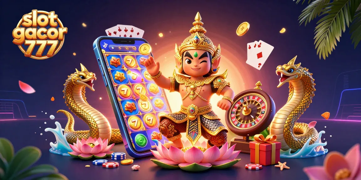 Engage with slot gacor 777 through vibrant 3D casino characters and colorful gaming elements.