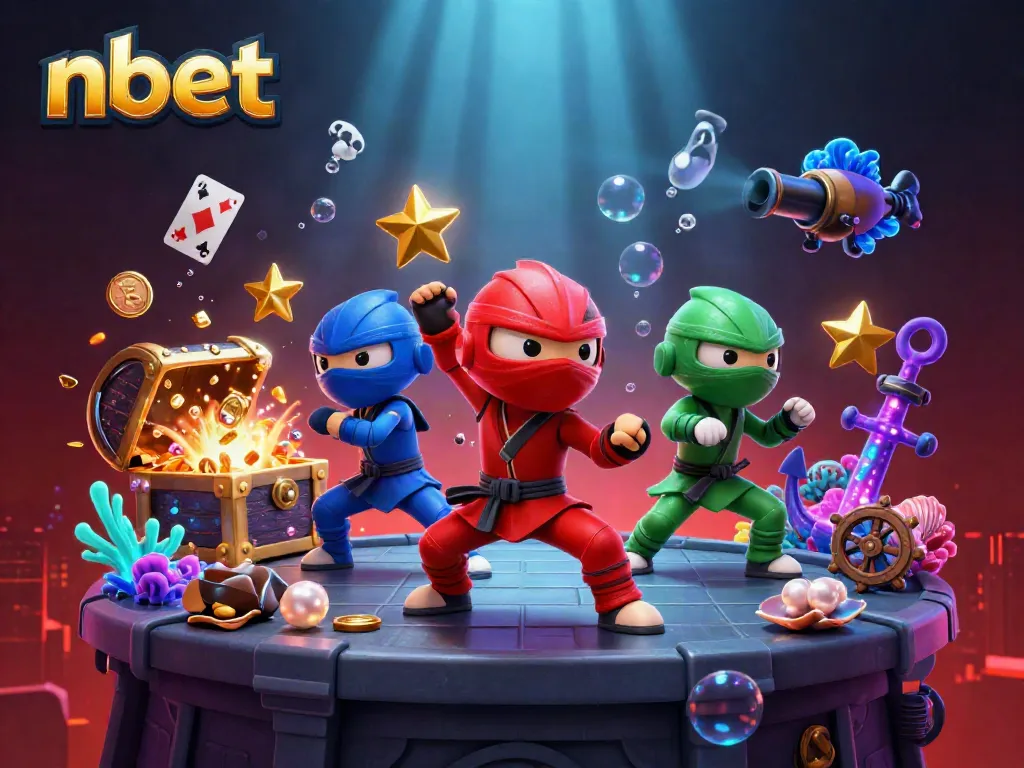Experience nbet's thrilling casino adventures with chameleon ninjas amidst exploding treasures.