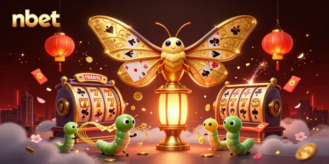 Experience the thrill of nbet with a vibrant scene of golden lanterns and casino motifs.