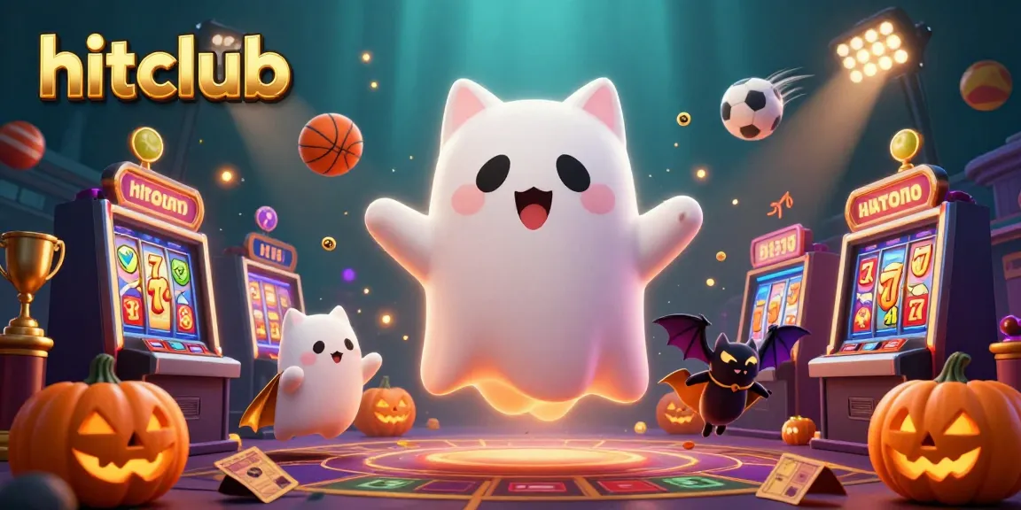 hitclub captivates players with thrilling slot games and animated characters in a vibrant casino scene.