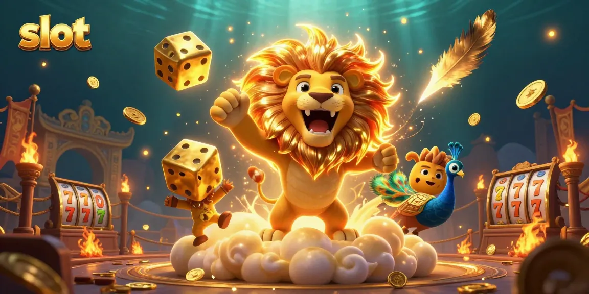 Spin to win with slots at this vibrant casino scene featuring dynamic characters and rich details.