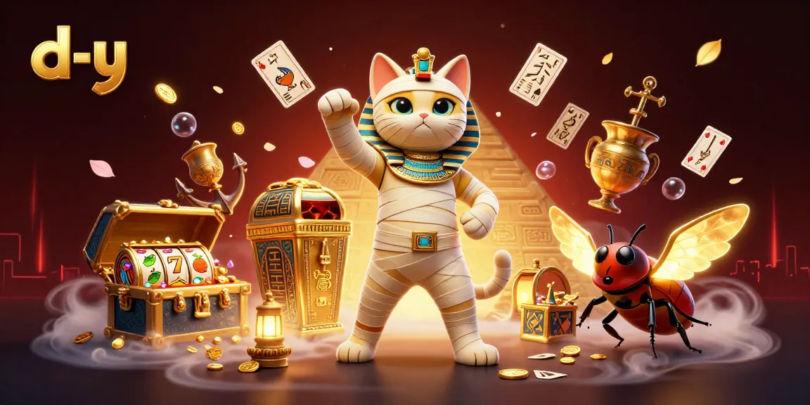 Engage with the thrilling d-y casino experience featuring an Egyptian mummy cat and treasures!