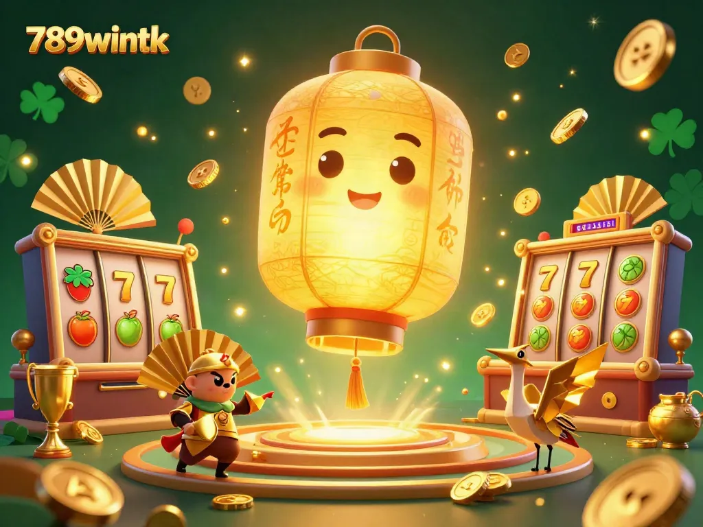 Experience thrilling jackpot action at 789wintk with a vibrant, detailed casino scene brimming with excitement.