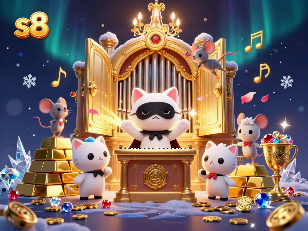 Spin to win with s8 in a vibrant casino scene featuring a dynamic character ensemble and rich treasures.