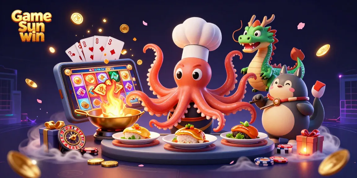 Engage with Game Sun win in a vibrant 3D casino adventure featuring dynamic characters and interactive elements.