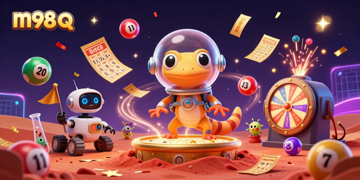 Experience the thrill of gambling at m98 q with a Martian gecko uncovering a golden casino.