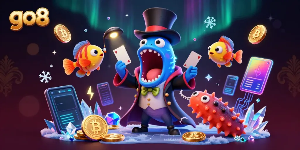 Experience the vibrant world of go8 with an engaging 3D casino-themed deep-sea magic performance.