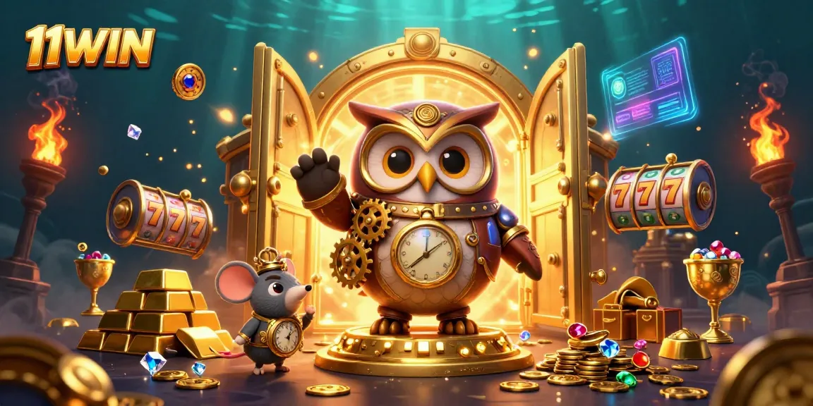 Experience the thrill of winning at 11WIN with our captivating steampunk casino scene.