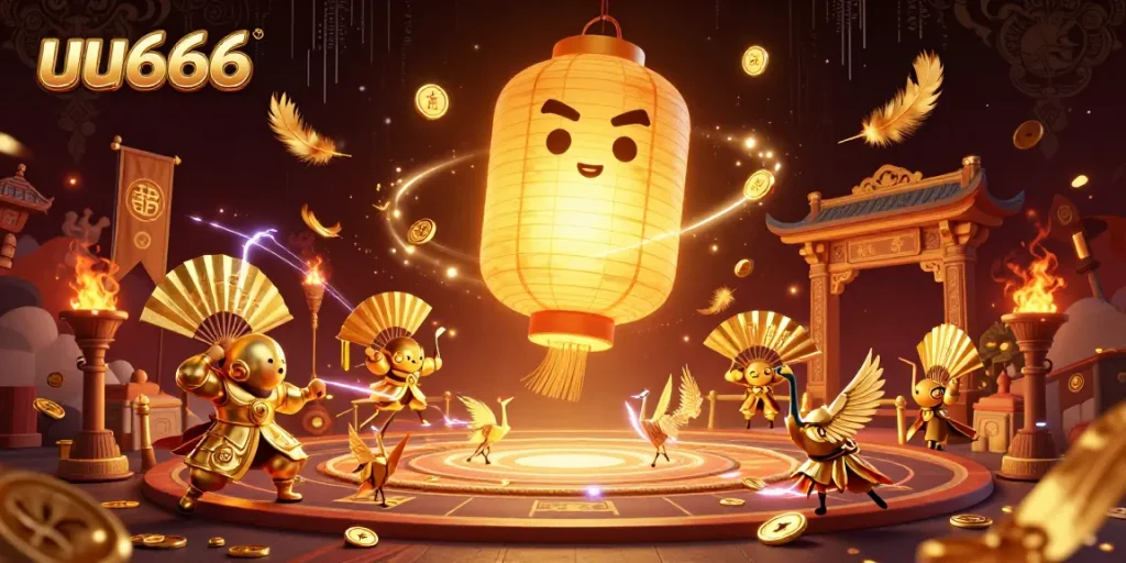 Win big at uu666 with an enchanting casino experience featuring golden lanterns and dynamic gaming elements.