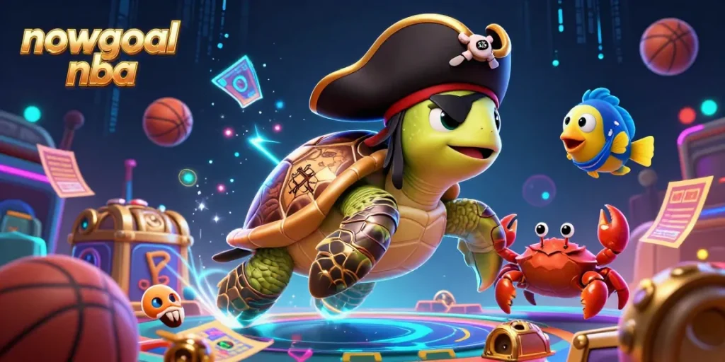 Place bets and track live scores with nowgoal nba, featuring a turtle, crab, and parrotfish in a vibrant scene.