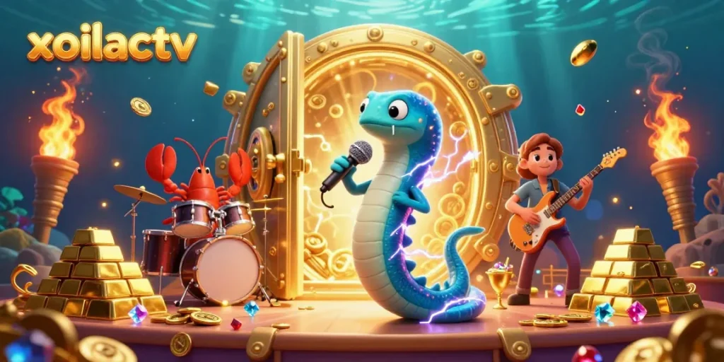 Watch the exciting performance at the underwater casino stage as the electric eel DJ brings the energy with xoilactv.